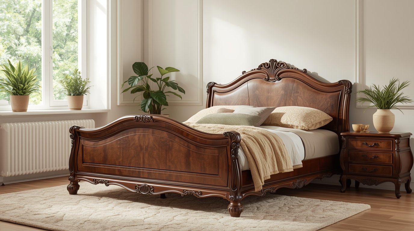 Elegant wooden bed frame by Threxyziu