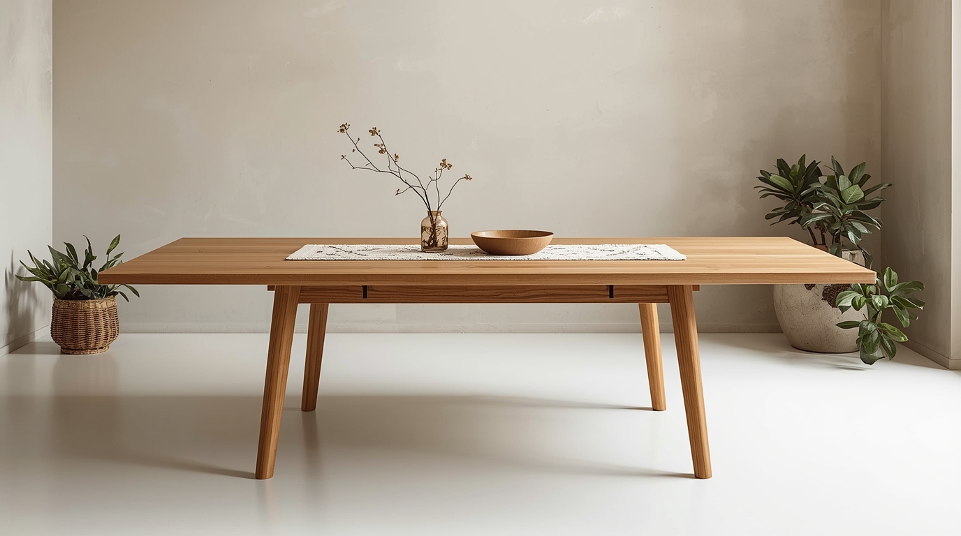 Contemporary Oak Extension Table by Threxyziu