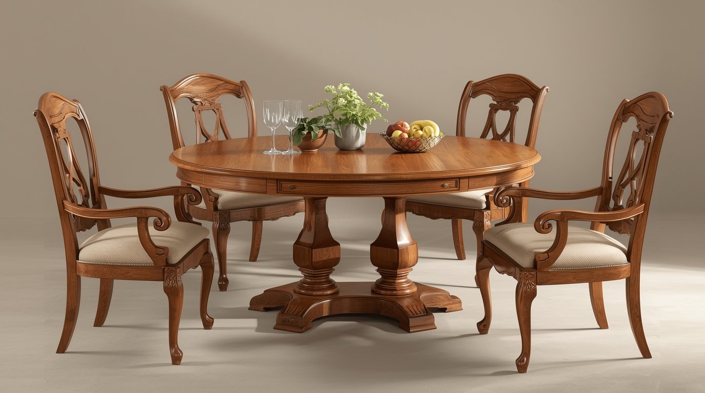Handcrafted wooden dining table by Threxyziu