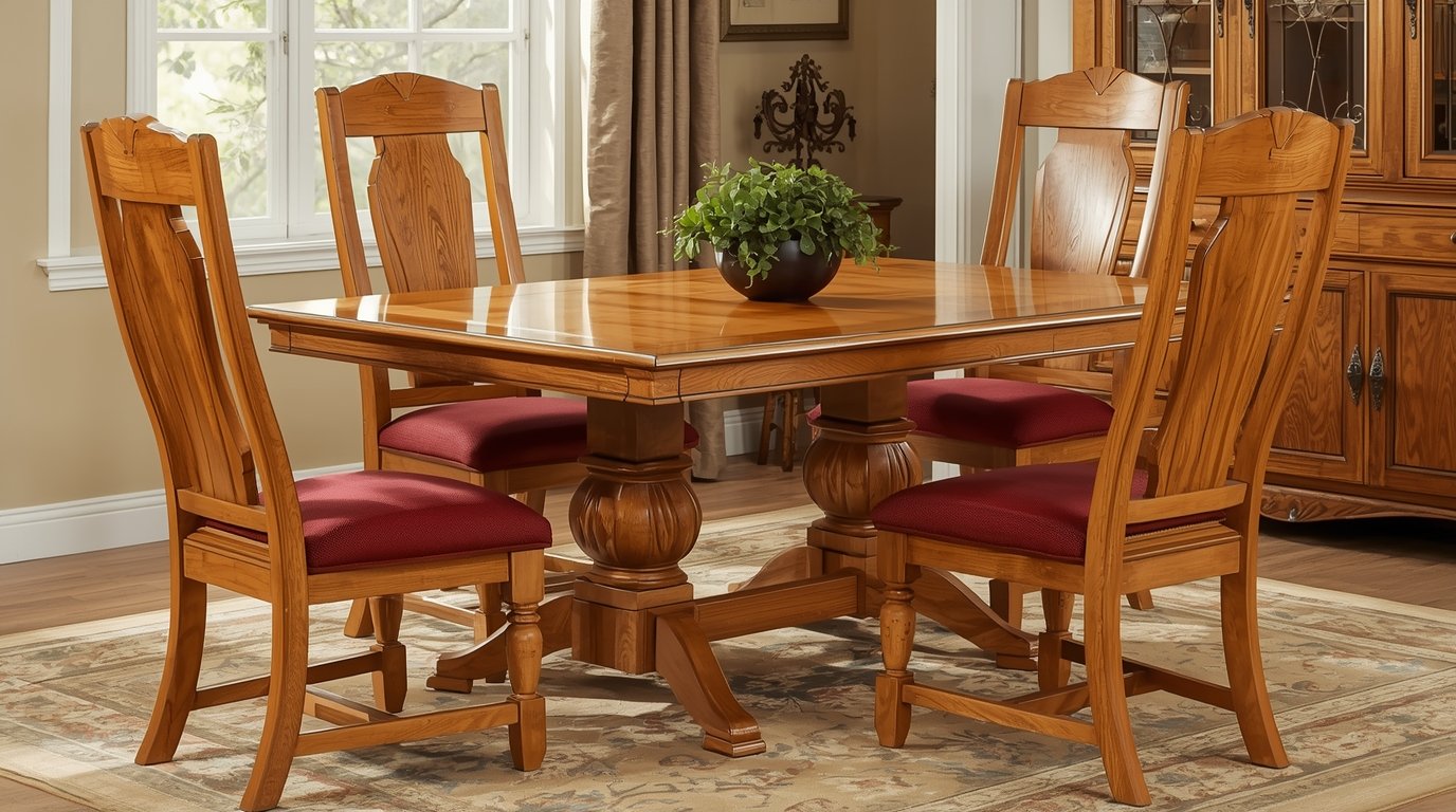 Handcrafted wooden dining table by Threxyziu