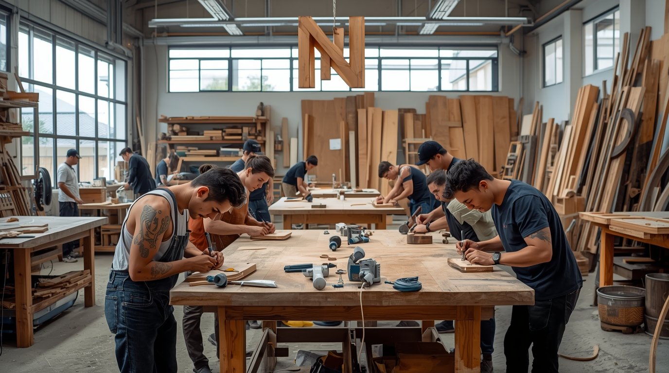 Threxyziu furniture workshop in Nelson, New Zealand